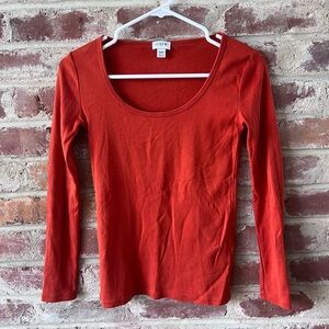 J. Crew Women's Scarlet Long Sleeve Blouse